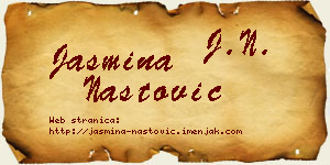 Jasmina Nastović vizit kartica
